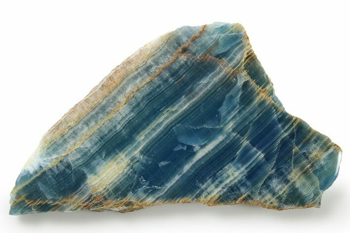 Polished Blue Calcite Slab - Argentina #264349